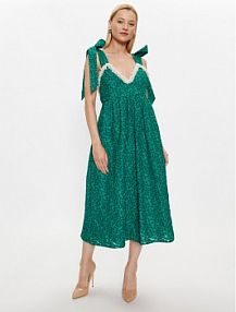 Sukienka koktajlowa Custommade zielona 