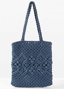 Torba makramowa shopper  Bonprix