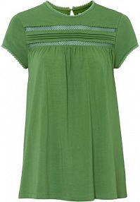 Bluzka bawełniana z koronką  damska Bonprix