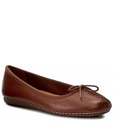 Baleriny Clarks brązowe
