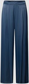 Spodnie z wiskozy z wpuszczanymi kieszeniami Part Two granatowe damskie EAN 30307863