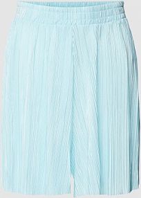 Szorty z plisami model Mara EDITED turkusowe damskie EAN SHINY PLISSEE SH