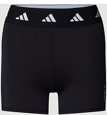 Szorty o kroju tight fit z wyhaftowanym logo Adidas Training czarne damskie EAN HF6683