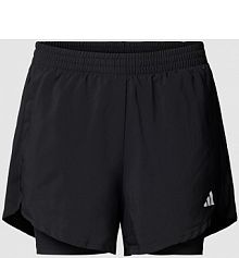 Szorty z nadrukiem z logo Adidas Training czarne damskie EAN HN1044