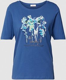 T-shirt z nadrukowanym motywem s.Oliver RED LABEL niebieski damski EAN 2136510
