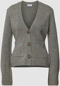 Kardigan z listwą guzikową i wpuszczanymi kieszeniami JAKE*S STUDIO WOMAN szary EAN 74968500120