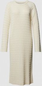 Sukienka z dzianiny z mieszanki lyocellu i bawełny z fakturowanym wzorem Gant beżowa EAN 4502065