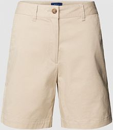 Szorty z wpuszczanymi kieszeniami z boku Gant beżowe damskie EAN 4020078