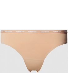 Stringi z elastycznym paskiem z logo model DARCEY BRAZILIAN Guess beżowe EAN O3YE00KBS50