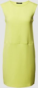 Sukienka mini z prążkowanym, okrągłym dekoltem Zero żółta EAN 1081401892