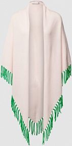 Ponczo z frędzlami herzensangelegenheit różowe EAN 25233-5000