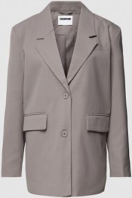 Żakiet z kołnierzem z połami model MILLA Noisy May szary EAN 27023367