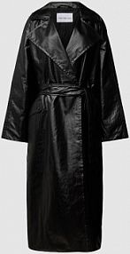 Trencz z wiązanym paskiem model GLOSSY Calvin Klein Jeans czarny EAN J20J221389