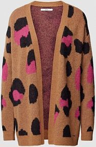 Kardigan z dodatkiem wełny z alpaki i wzorem na całej powierzchni model Anique BRAX różowy EAN 33-2268 90165100