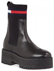 Sztyblety Tommy Jeans czarne damskie