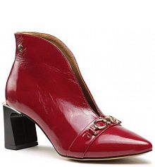 Botki na obcasie Maciejka różowe