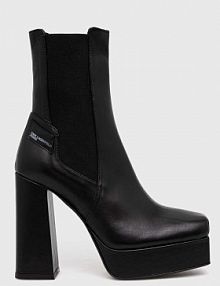 Botki na obcasie Karl Lagerfeld Jeans  czarne KLJ93140.000