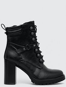 Botki na obcasie Medicine  czarne RW23.OBD402