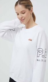 Bluza przez głowę P.E Nation  biała PEBASICSF074