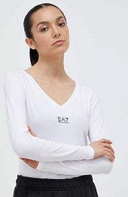 Longsleeve EA7 Emporio Armani  biały damski 8NTT52.TJFKZ
