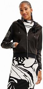 Bluza rozpinana Desigual  czarna damska 23WWEWB6