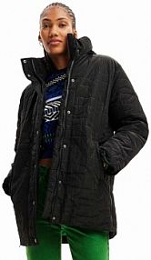 Kurtka przejściowa Desigual  czarna damska 23WWEW17