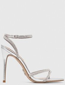 Sandały na obcasie Steve Madden  srebrne SM11002613.75