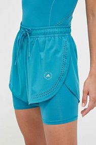 Szorty sportowe adidas by stella mccartney  turkusowe IB6826
