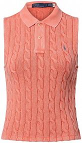Dzianinowy top  Kobiety Bawełna różowy jednolity S Polo Ralph Lauren damski