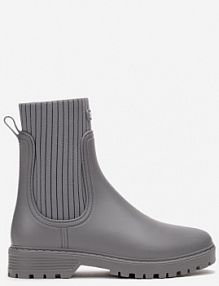 Szare kalosze za Kostkę z Elastyczną Cholewką Velena Renee damskie