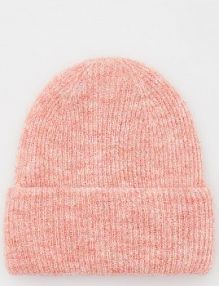 Czapka beanie z wełną Reserved różowa damska 0695V-32X