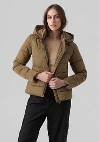 Kurtka puchowa Vero Moda oliwkowa damska Zimowa