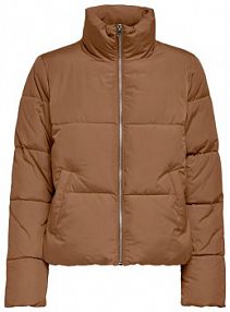 Kurtka puchowa JDY brązowa damska Zimowa