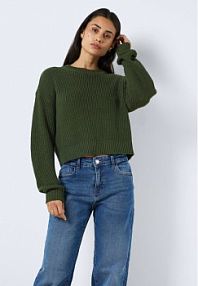 Sweter Noisy May zielony damski 