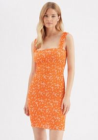 Sukienka letnia Noisy May pomarańczowa 