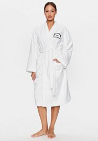 Szlafrok KARL LAGERFELD biały damski 
