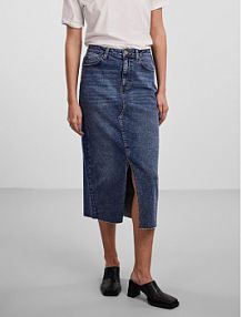 Spódnica jeansowa Pieces niebieska 