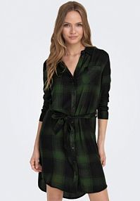 Sukienka ONLY zielona Koszulowa