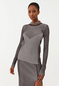 Sweter Patrizia Pepe szary damski 