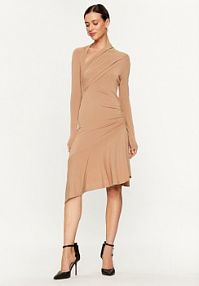 Sukienka koktajlowa PINKO beżowa 