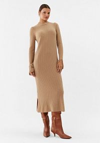 Sukienka dzianinowa United Colors Of Benetton beżowa 