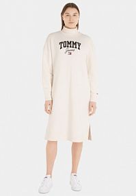 Sukienka dzianinowa Tommy Jeans biała 