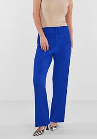 Spodnie eleganckie YAS niebieskie damskie Materiałowe