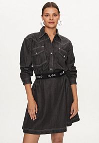 Sukienka jeansowa HUGO czarna 