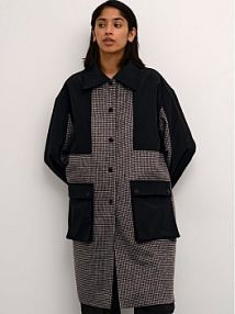 Płaszcz Karen by Simonsen szary damski Wełniany