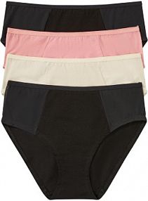 Figi z wysokim stanem z bawełny organicznej (4 pary)  Bonprix