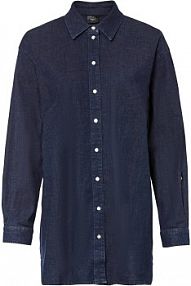 Bluzka dżinsowa oversize ze stretchem  damska Bonprix