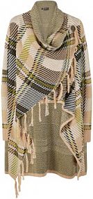 Długi kardigan z frędzlami  Bonprix