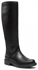 Kozaki Clarks czarne damskie