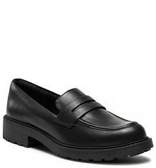 Półbuty na obcasie Clarks czarne